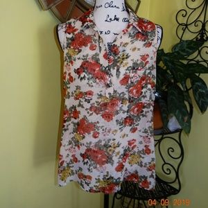 Pleione Ivory Sheer Chiffon Top